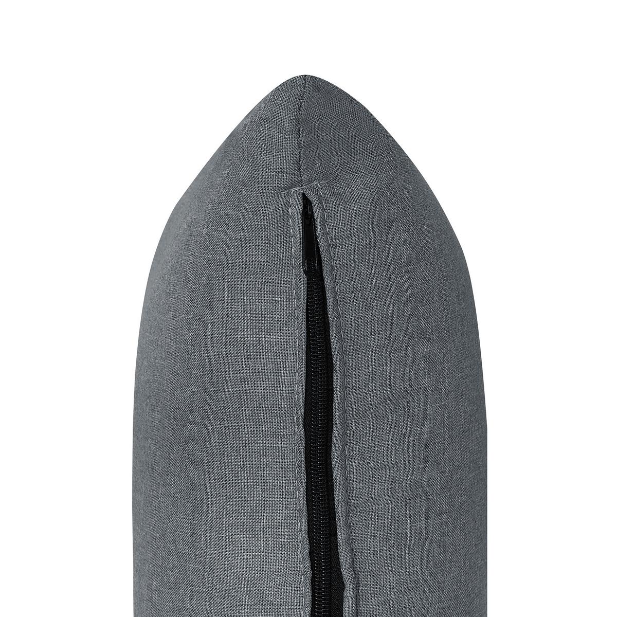ECKSOFA Polsterbezug Dunkelgrau rechtsseitig Dolva - Dunkelgrau, Textil (294/170cm) - Beliani