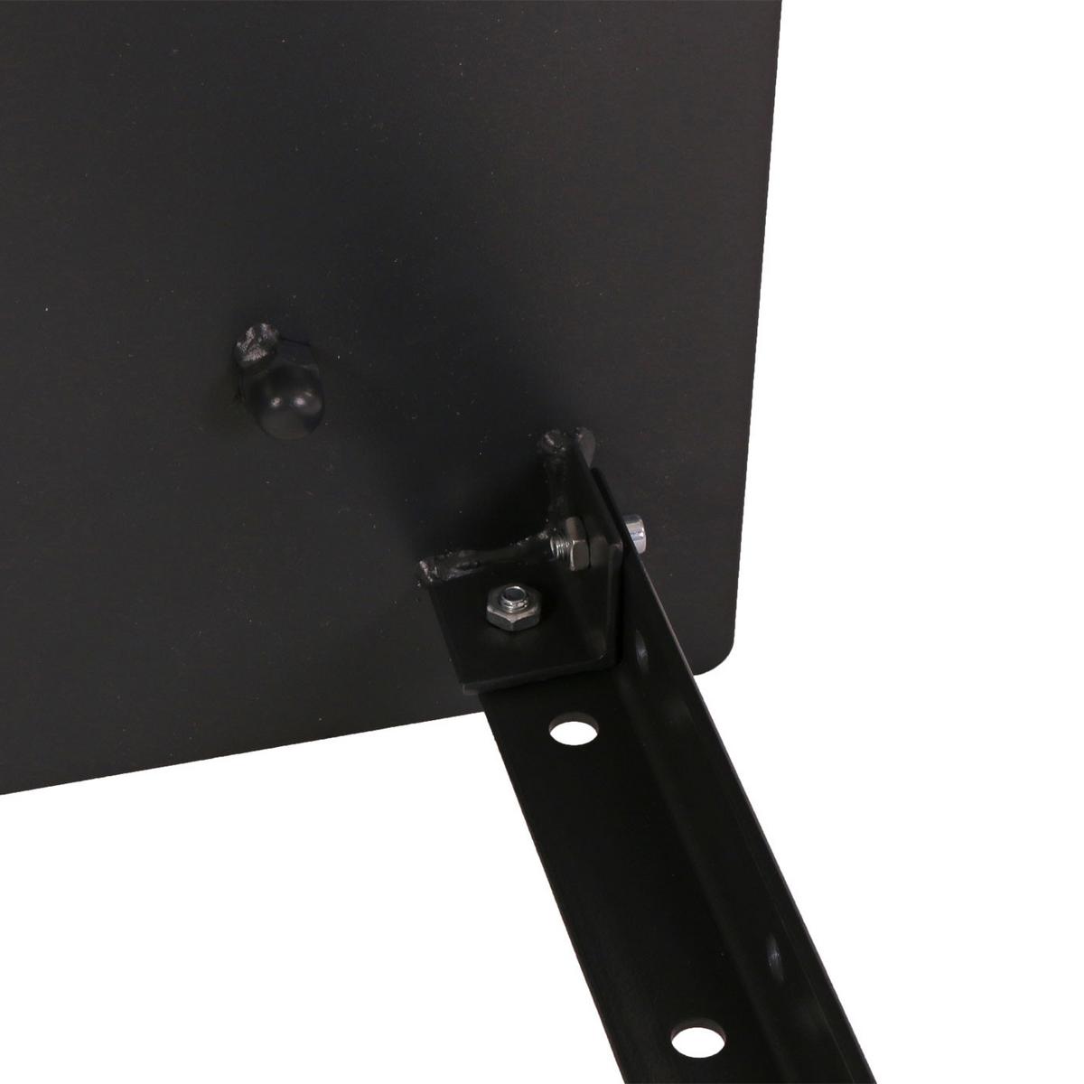 BODENPLATTE SCHIRM PRO Schwarz - Schwarz, Metall (55/55cm) - MCW