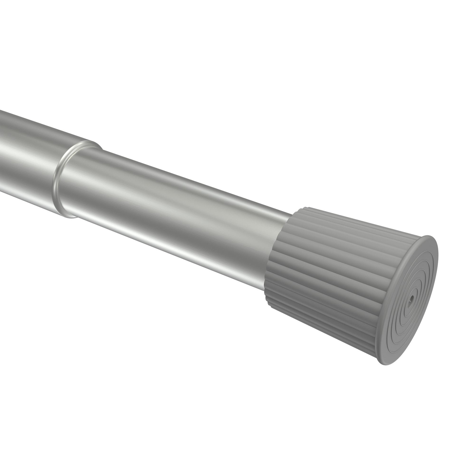 SPANNSTANGE / DUSCHVORHANGSTANGE Serrofix 80-130 cm, 26 / 23 mm Ø Silbergrau - Alufarben, Kunststoff/Metall (130cm) - INTERDECO