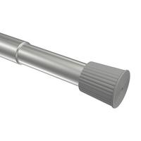 SPANNSTANGE / DUSCHVORHANGSTANGE Serrofix 80-130 cm, 26 / 23 mm Ø Silbergrau - Alufarben, Kunststoff/Metall (130cm) - INTERDECO