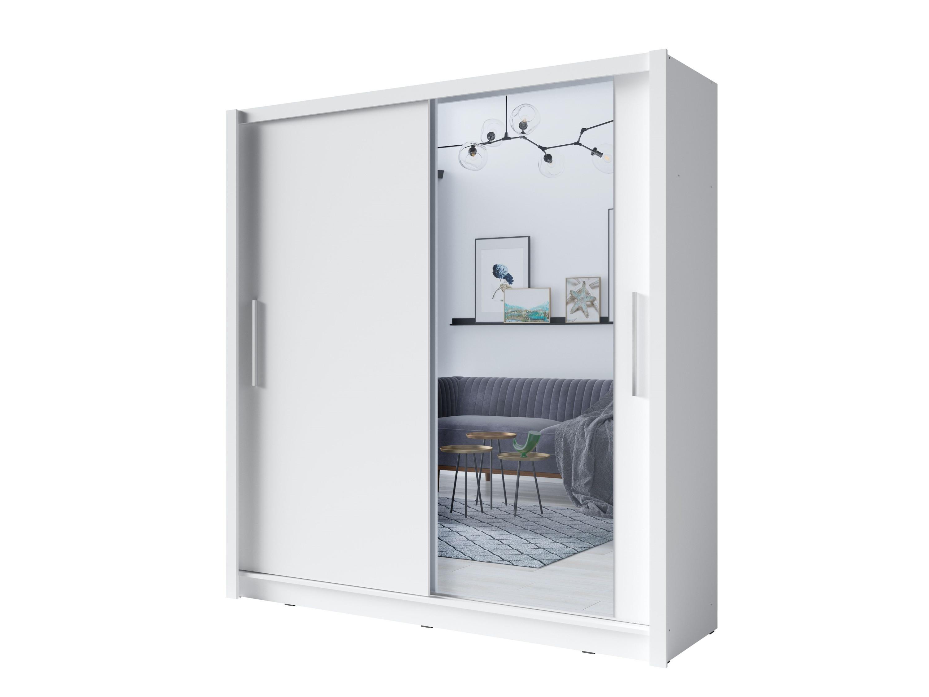 KLEIDERSCHRANK Weiß 204/214/62 - Weiß, Holzwerkstoff (204/214/62cm) - RAUMHIRSCH FURNITURE