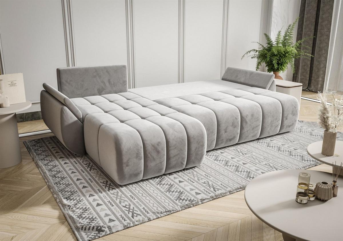 ECKSOFA Louise - Dunkelblau, Holzwerkstoff/Textil (185/280cm) - Fun Möbel