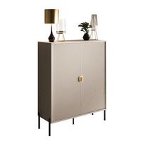 KOMMODE DALIA - Kaschmir/Goldfarben, Holzwerkstoff (104/127/40cm) - Lookway