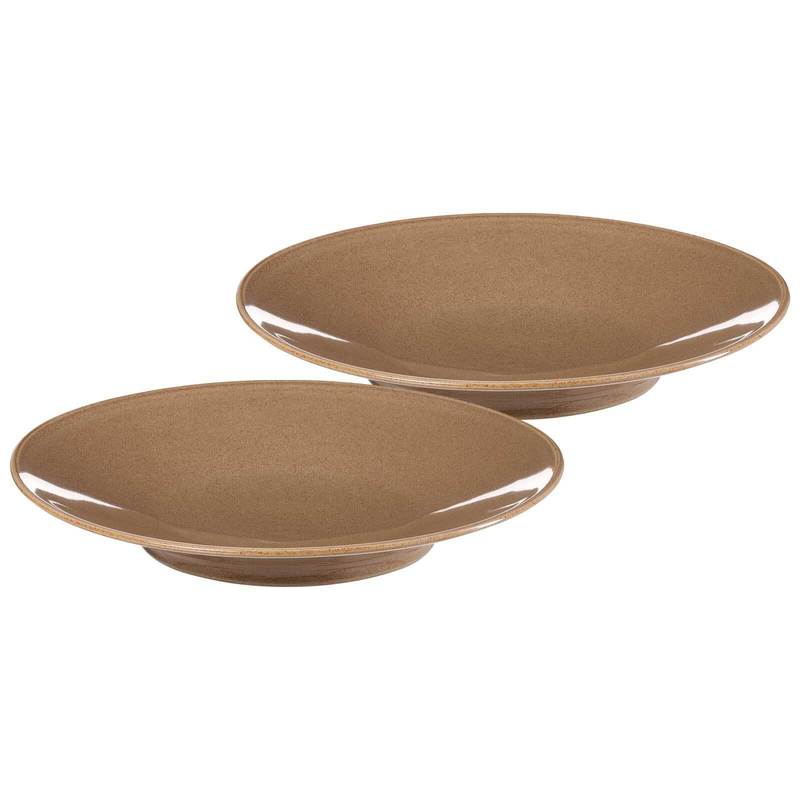 SERVIERPLATTEN Sahara Hellbraun ø 31 cm 2er Set - Hellbraun, Keramik (31/5/31cm) - Ritzenhoff Breker