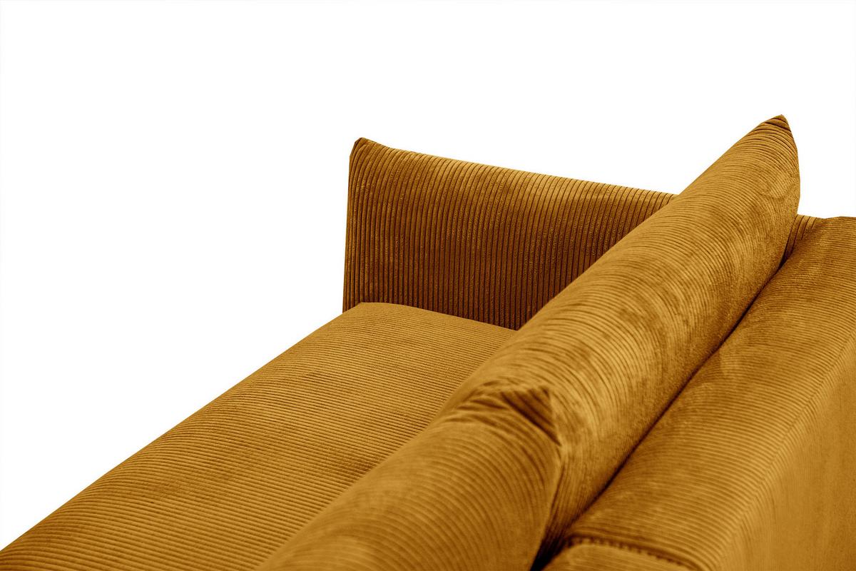 ECKSOFA TAUER 5-Sitzer, honig - Schwarz/Honig, Holzwerkstoff/Kunststoff (292/174cm) - Wozimo