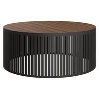 COUCHTISCH Velede Mini - Nussbaumfarben/Schwarz, Holzwerkstoff/Metall (59/59/30cm) - MIRJAN24