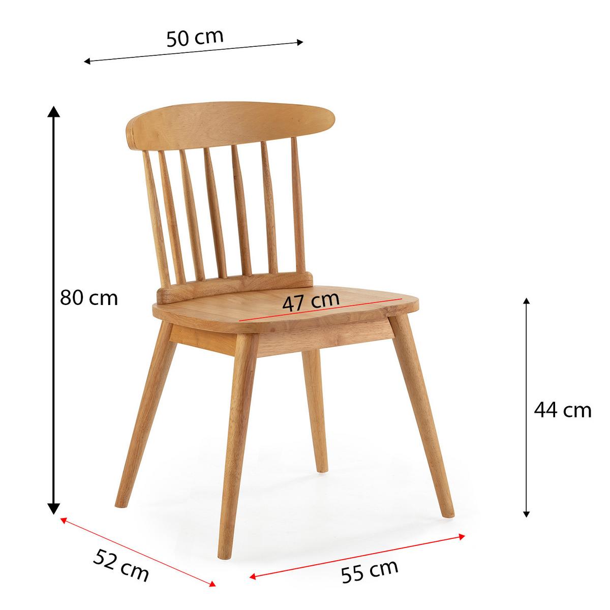 STUHL 2er-Set Ben aus Eichenholz - Honigeiche, Holz (55/80/52cm) - VS Venta-stock