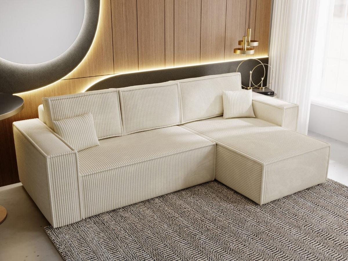 ECKSOFA Prato XL Beige - Beige/Schwarz, Holz/Kunststoff (280/170cm) - Graingold