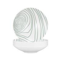 PASTA-/SUPPENTELLER Life Nature Jahresringe weiß-grün ø 23 cm 6er Set - Weiß/Grün, Keramik (23.3cm) - Seltmann Weiden