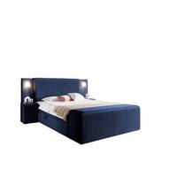 BOXBETT Marten Magic Velvet Set.4 - Dunkelblau, Holzwerkstoff/Textil (140/200cm) - Fun Möbel