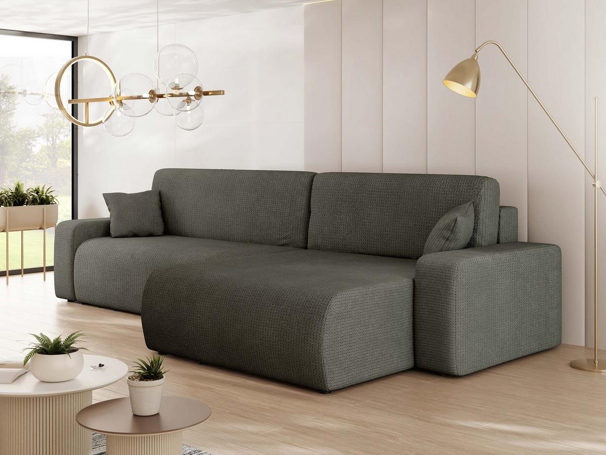 ECKSOFA Piano - Schwarz/Braun, Holz/Kunststoff (274/145cm) - MIRJAN24