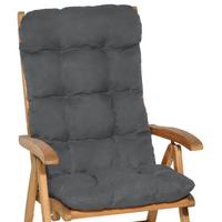 HOCHLEHNERAUFLAGE Flair HL 120/50/8cm Graphitgrau - Graphitfarben, Textil (50/8/120cm) - Beautissu 