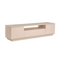 TV furniture with 3 folding doors and 1 niche, L180 cm - Beige, Holzwerkstoff (44.5/44.6/12cm) - Calicosy