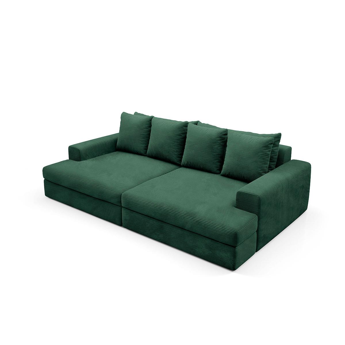 SOFA Paola 3 Sitzplätze Tannengrün - Waldgrün, Holz (272/86/167cm) - Petits-meubles