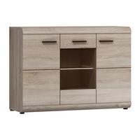KOMMODE LEGAME 120/87/42 cm mit 3 Türen Sonoma Eiche - Sonoma Eiche, Holzwerkstoff (120/87/42cm) - MASSENO