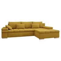 ECKSOFA Bangkok Premium, Seite: Rechts - Currygelb/Silberfarben, Holz/Textil (310/175cm) - MIRJAN24