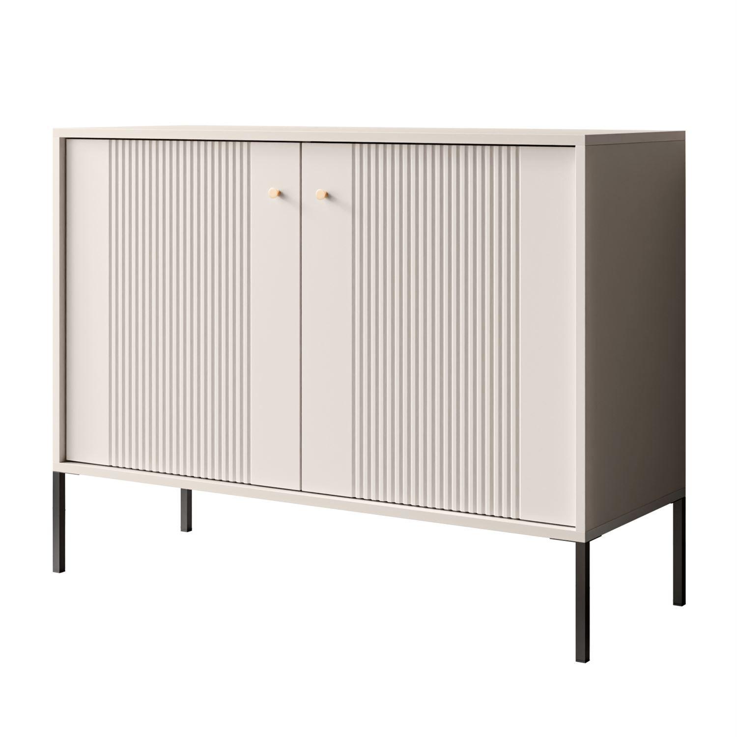 KOMMODE VIVALDI 2D mit geriffelten Fronten - Kaschmir, Holzwerkstoff (105/79/39cm) - Lookway