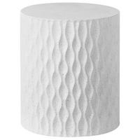 BEISTELLTISCH 37/37 cm Terrazzo Optik Terrazzo Weiß Antelao - Weiß, Naturmaterialien (37/37/43cm) - Beliani