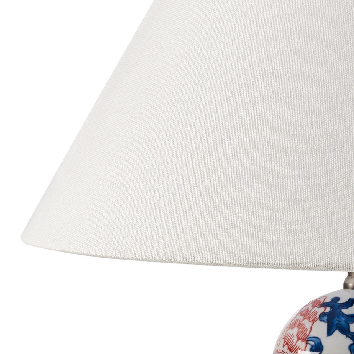 TISCHLAMPE Weiß Verusa - Blau/Rot, Keramik (41/41/65cm) - Beliani