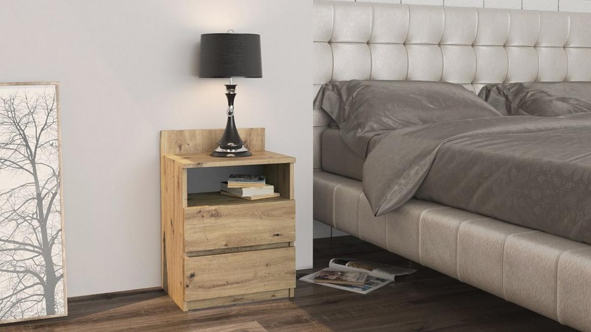 NACHTTISCH Artisan 40/59/32 - Eiche Artisan, Holzwerkstoff (40/59/32cm) - RAUMHIRSCH FURNITURE