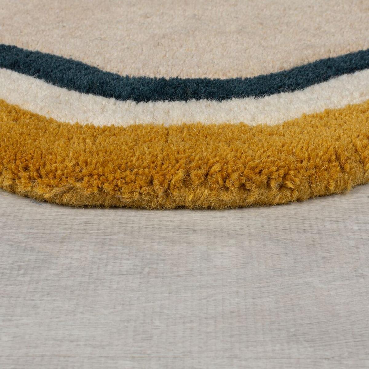 TEPPICH aus Wolle WINCH in Beige, mit Bordüre, 120 x 170 cm - Beige, Textil (170/120cm) - KADIMA DESIGN