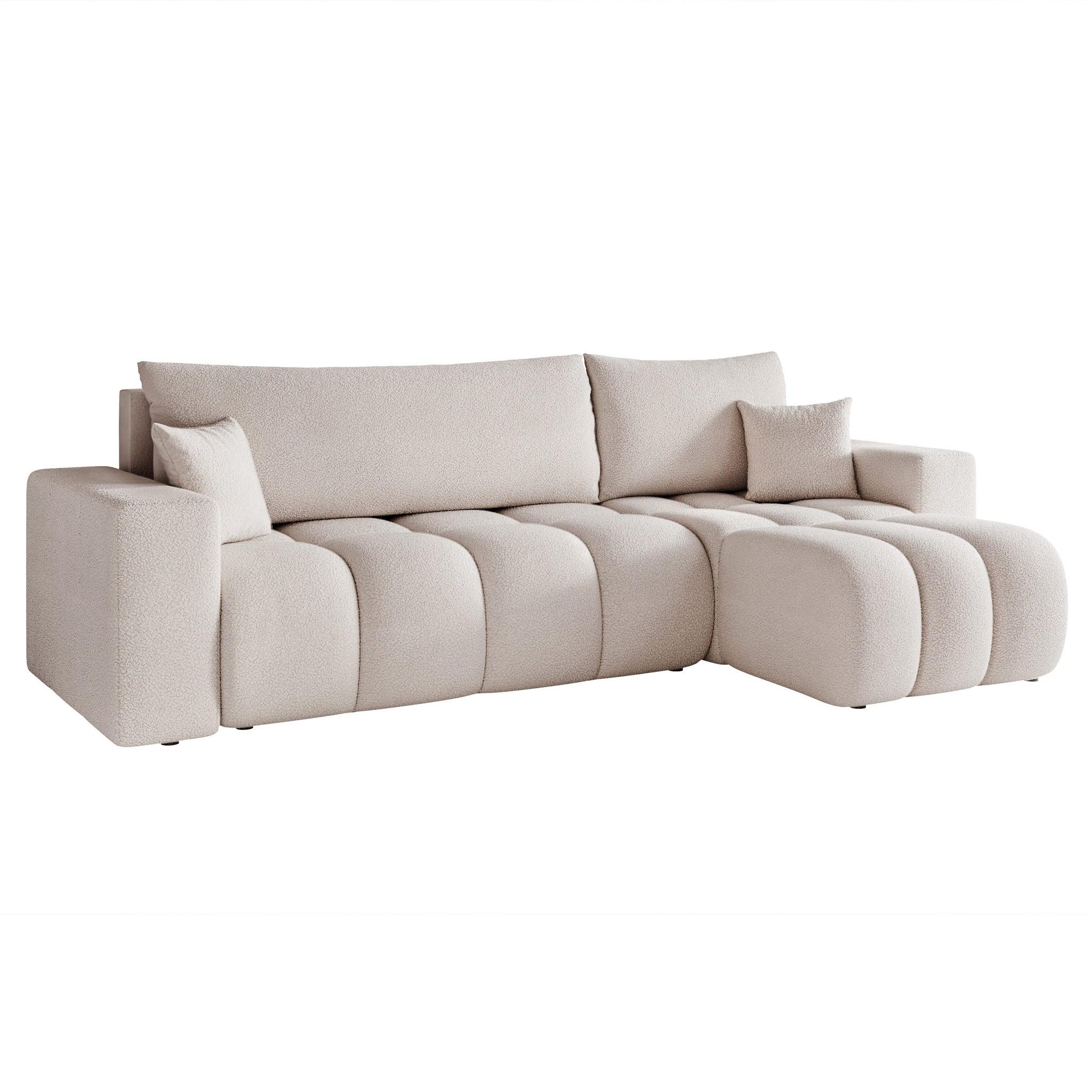 ECKSOFA Anabel Mit Schlaffunktion - Hellgrau, Holzwerkstoff/Textil (145/248cm) - Fun Möbel