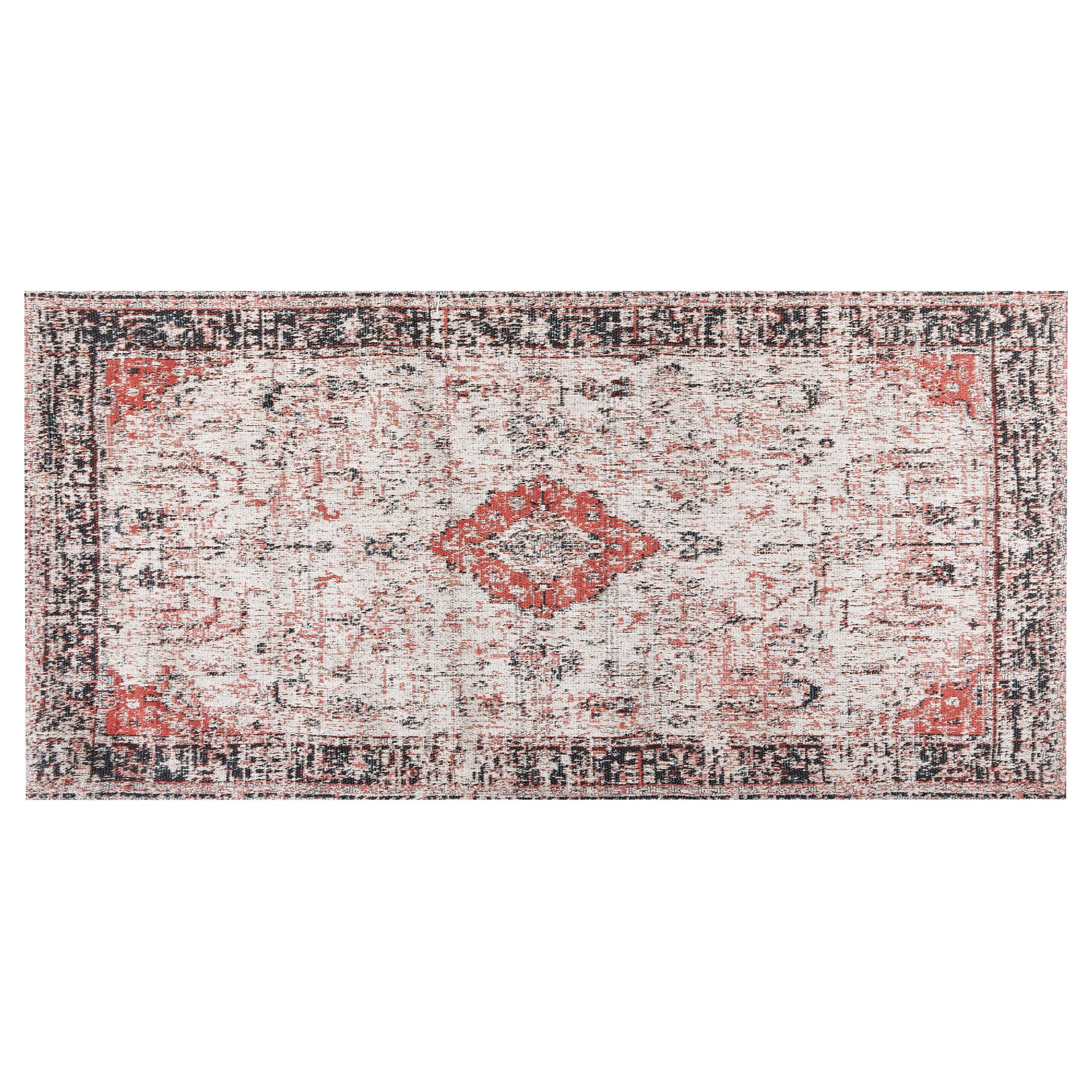 KURZFLOR-TEPPICH Attera 150/80 cm - Rot, Textil (80/150cm) - Beliani