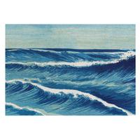 FOTOTAPETE 208x146 cm - Meereswellen - Blau, Textil (208/146cm) - Wallfluent