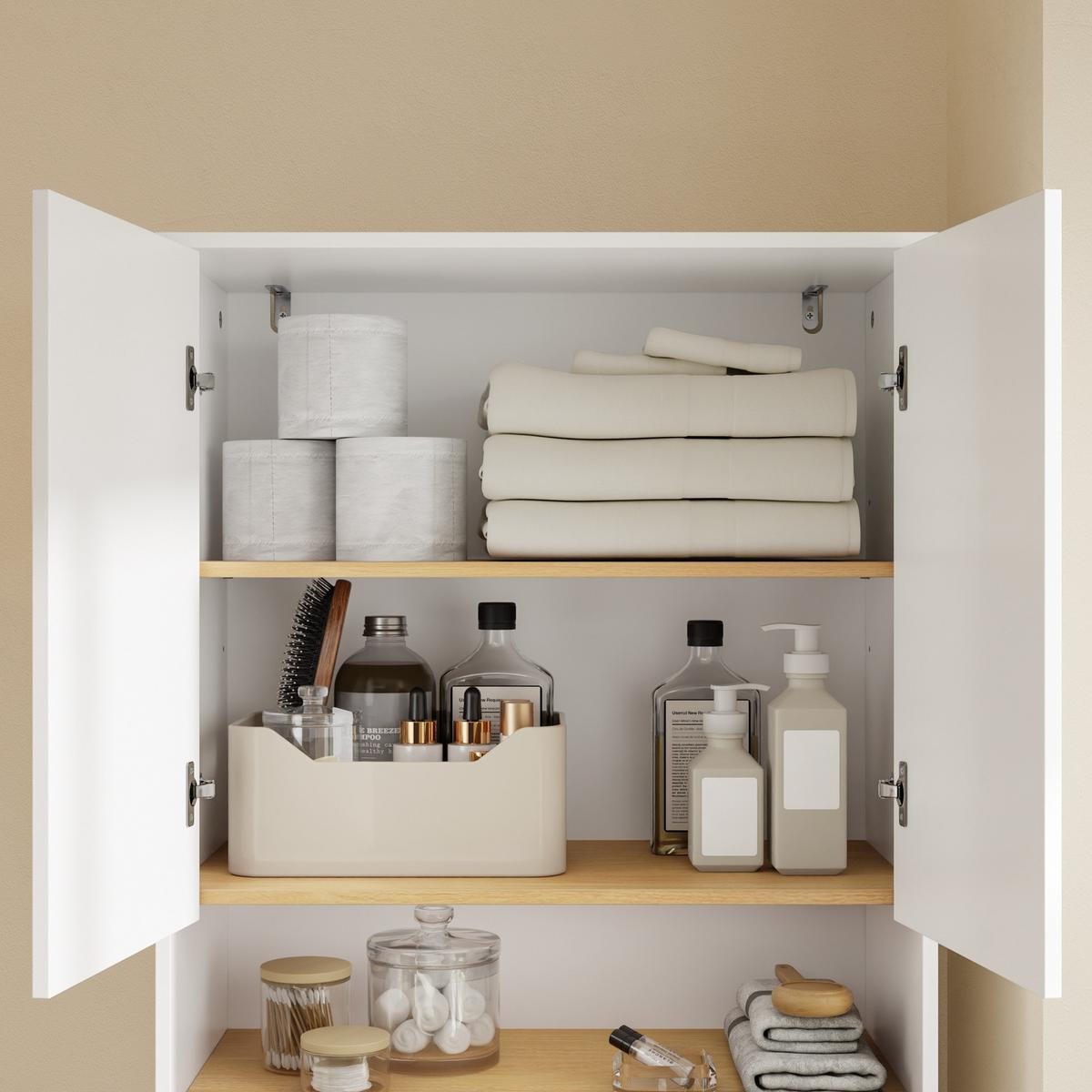 HOCHSCHRANK mit Aufbewahrungsfunktion BZR241-E-W - Weiß, Holzwerkstoff (30/180/60cm) - SoBuy