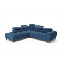 ECKSOFA Bastien Max Mit Schlaffunktion - Blau, Holzwerkstoff/Textil (225/260cm) - Fun Möbel
