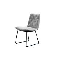 STUHL NEW CHARME Silber Velvet (1er-Set) - Silberfarben, Textil (52/87/66cm) - KAWOLA