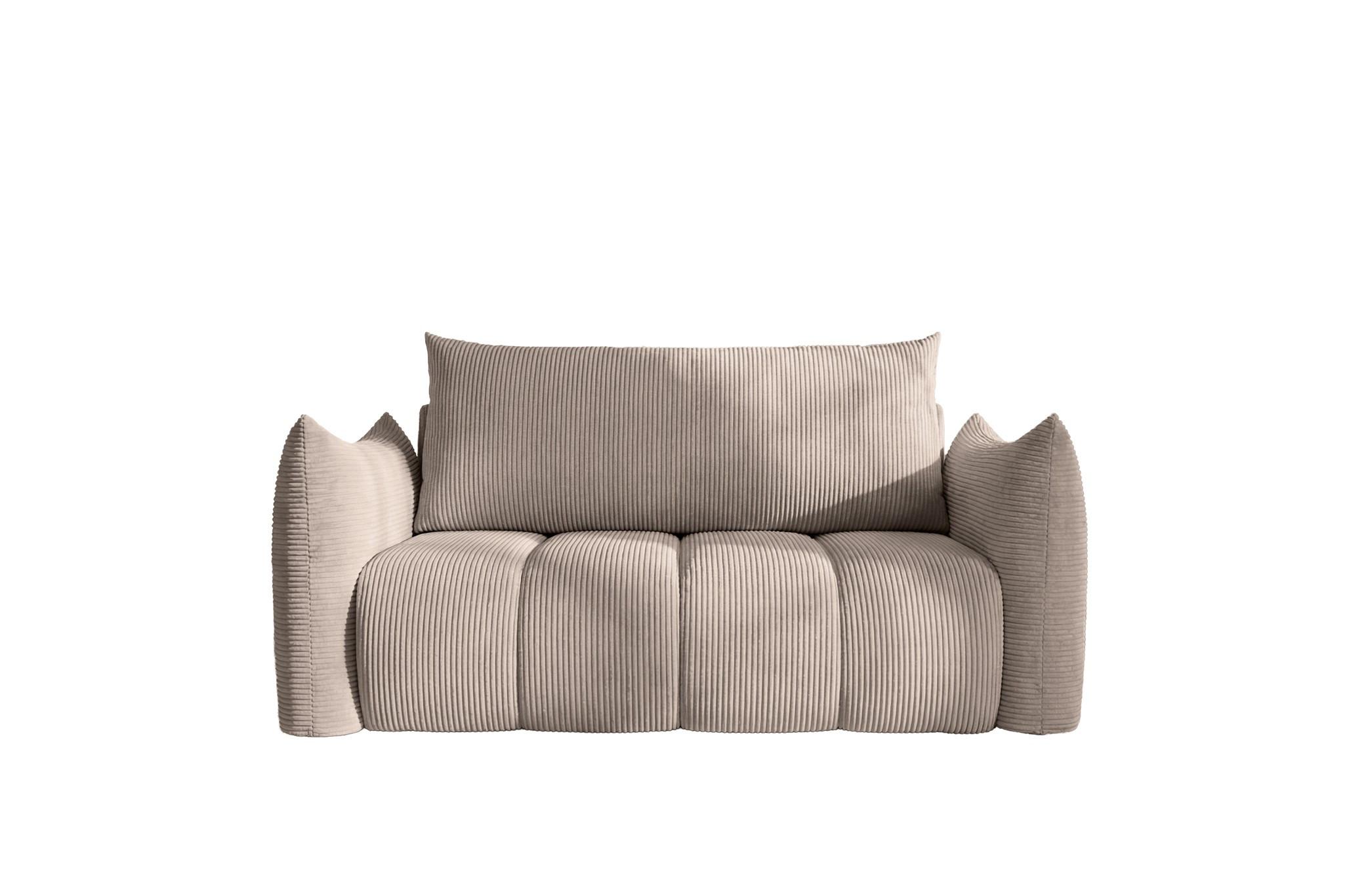 SOFA 2er-sitzer Ontario Mit Liegefunktion - Beige, Holzwerkstoff/Textil (162/86/101cm) - Fun Möbel