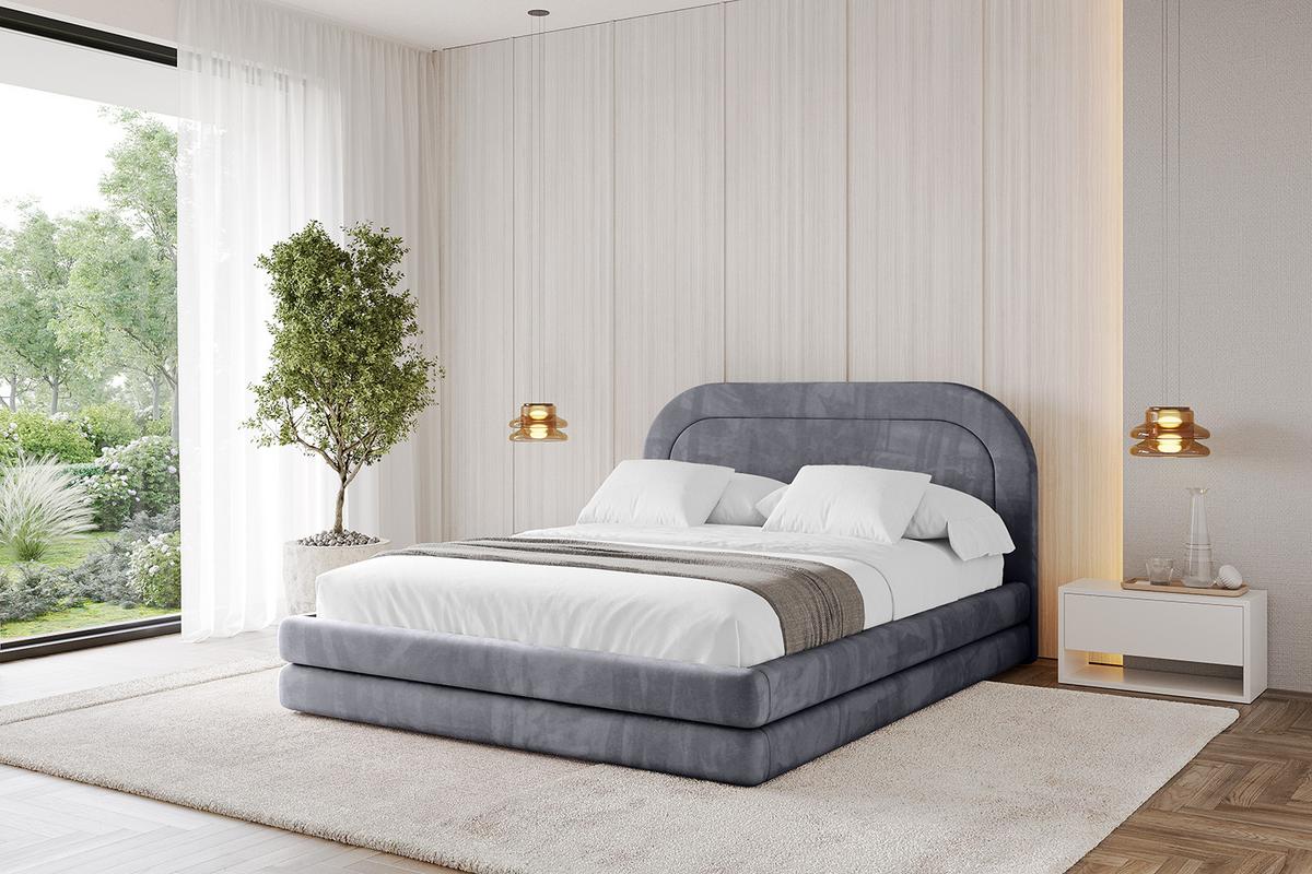 POLSTERBETT mit Bettkasten und Lattenrost, Bett mit Matratze H3/H4 - LERIS 180x200 Dunkelgrau - Dunkelgrau, Holzwerkstoff/Textil (180/200cm) - ALTDECOR