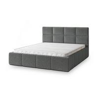 POLSTERBETT COMO Q 120x200 cm mit Bettkästen - Grau - Grau, Holz/Textil - MASSENO