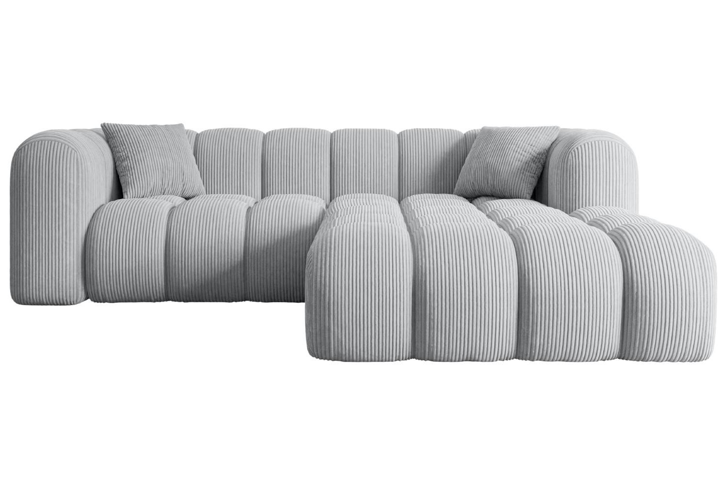 ECKSOFA Ottomane Rechts OLEA-L1 - 231x173x74 cm Grau - Schwarz/Grau, Holzwerkstoff/Kunststoff (231/173cm) - ALTDECOR