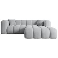 ECKSOFA Ottomane Rechts OLEA-L1 - 231x173x74 cm Grau - Schwarz/Grau, Holzwerkstoff/Kunststoff (231/173cm) - ALTDECOR