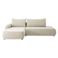 ECKSCHLAFSOFA Bueno I, Seite: Links - Creme/Schwarz, Holz/Textil (300/185cm) - MIRJAN24
