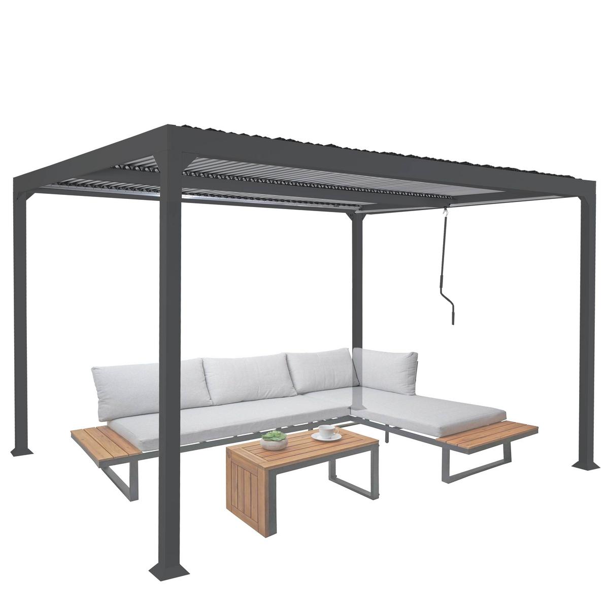 PERGOLA Anthrazit - Anthrazit, Metall (306/224/368cm) - MCW
