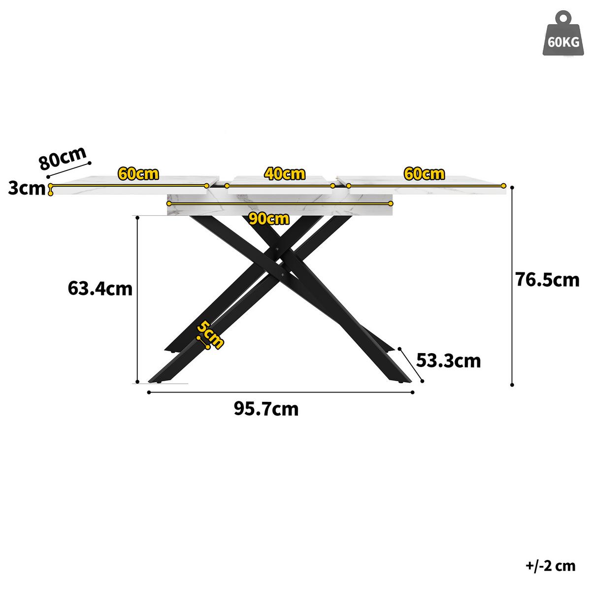TISCHGRUPPE 7-teilig Ausziehtisch Marmoroptik Weiß & 6x 360° Drehstühle Beige - Schwarz/Weiß, Holzwerkstoff/Textil (160/77/80cm) - Urban Meuble