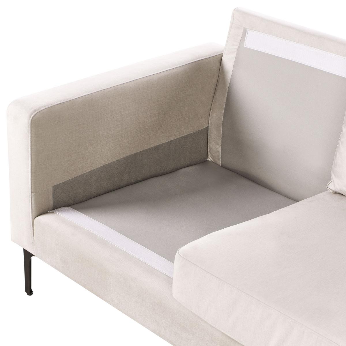 3-SITZER-SOFA Stoff Hellbeige Gavle - Beige, Textil (183/83/78cm) - Beliani
