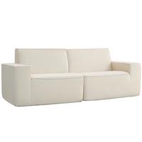 SOFA Vyren 230/90/85cm - Beige, Kunststoff (90/85/230cm) - ZMH