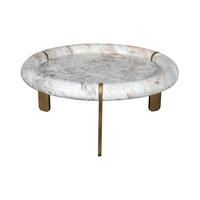 COUCHTISCH GROSS marmor metall 80/80/35 cm - Braun, Naturmaterialien (15/80/35cm) - Signature