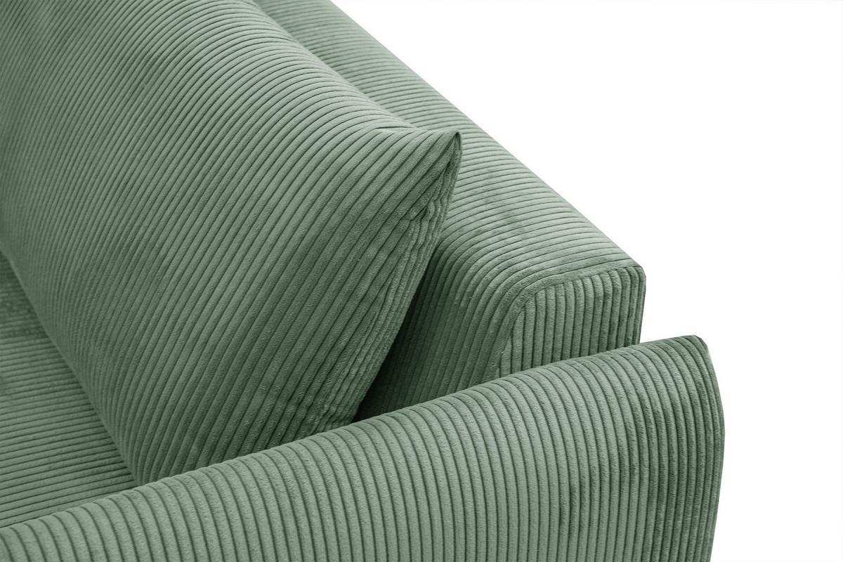 ECKSOFA TAUER 5-Sitzer, mintgrün - Schwarz/Mintgrün, Holzwerkstoff/Kunststoff (292/174cm) - Wozimo