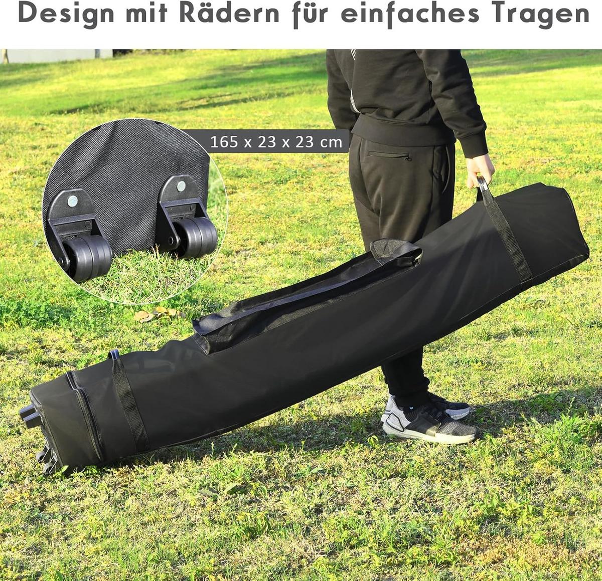 POP-UP-UBERDACHUNGSZELT Grau - Grau, Textil (300/335/300cm) - COSTWAY
