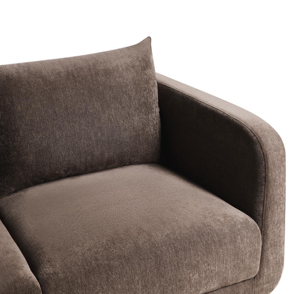 2-SITZER-SOFA Chenillegewebe Dunkelbraun Gimo - Dunkelbraun, Textil (149/83/80cm) - Beliani
