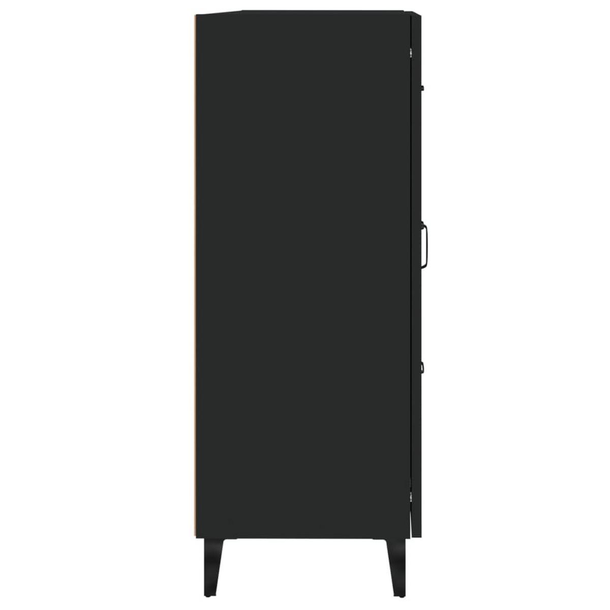 KOMMODE Foster 69.5/34/90 cm - Schwarz, Holzwerkstoff (69.5/90/34cm) - Nettlife