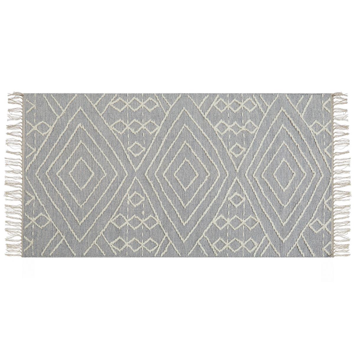 KURZFLOR-TEPPICH Khenifra 150/80 cm - Grau, Textil (80/150cm) - Beliani