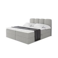 BOXBETT mit Matratze H3 - NINA - 120x200 cm - Hellgrau - Hellgrau, Holzwerkstoff (120/200cm) - ALTDECOR