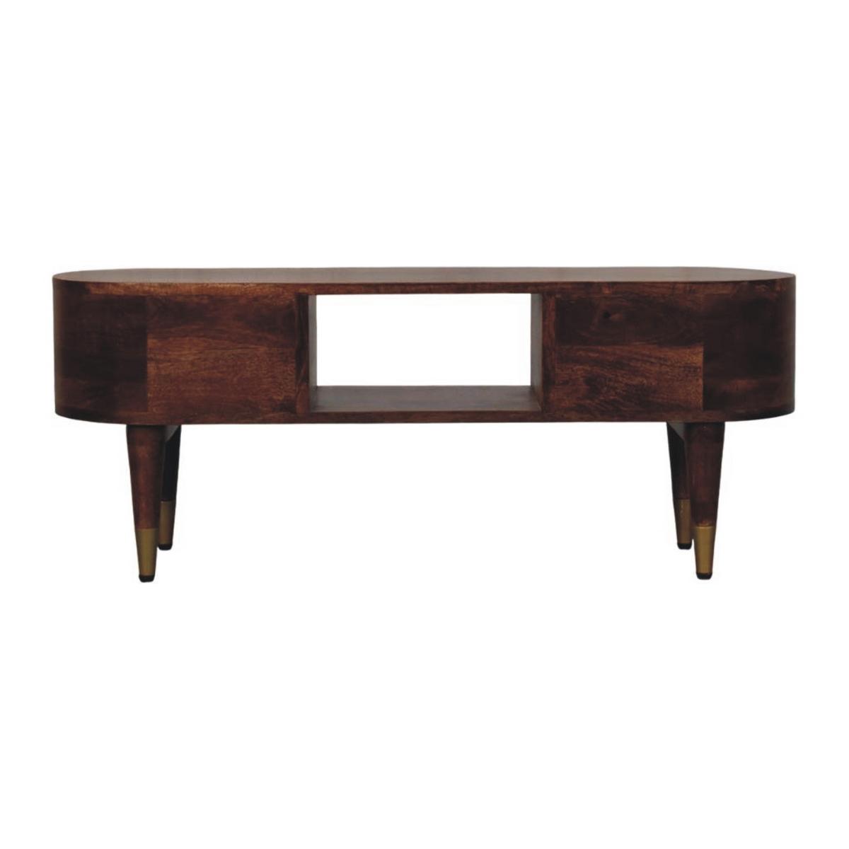 MEDIENKONSOLE mit Wine-Wood-Oak-Finish, 2 Schubladen, 1 offene Ablage, dunkelbraun - Dunkelbraun, Holz (100/40/30cm) - Artisan Furniture