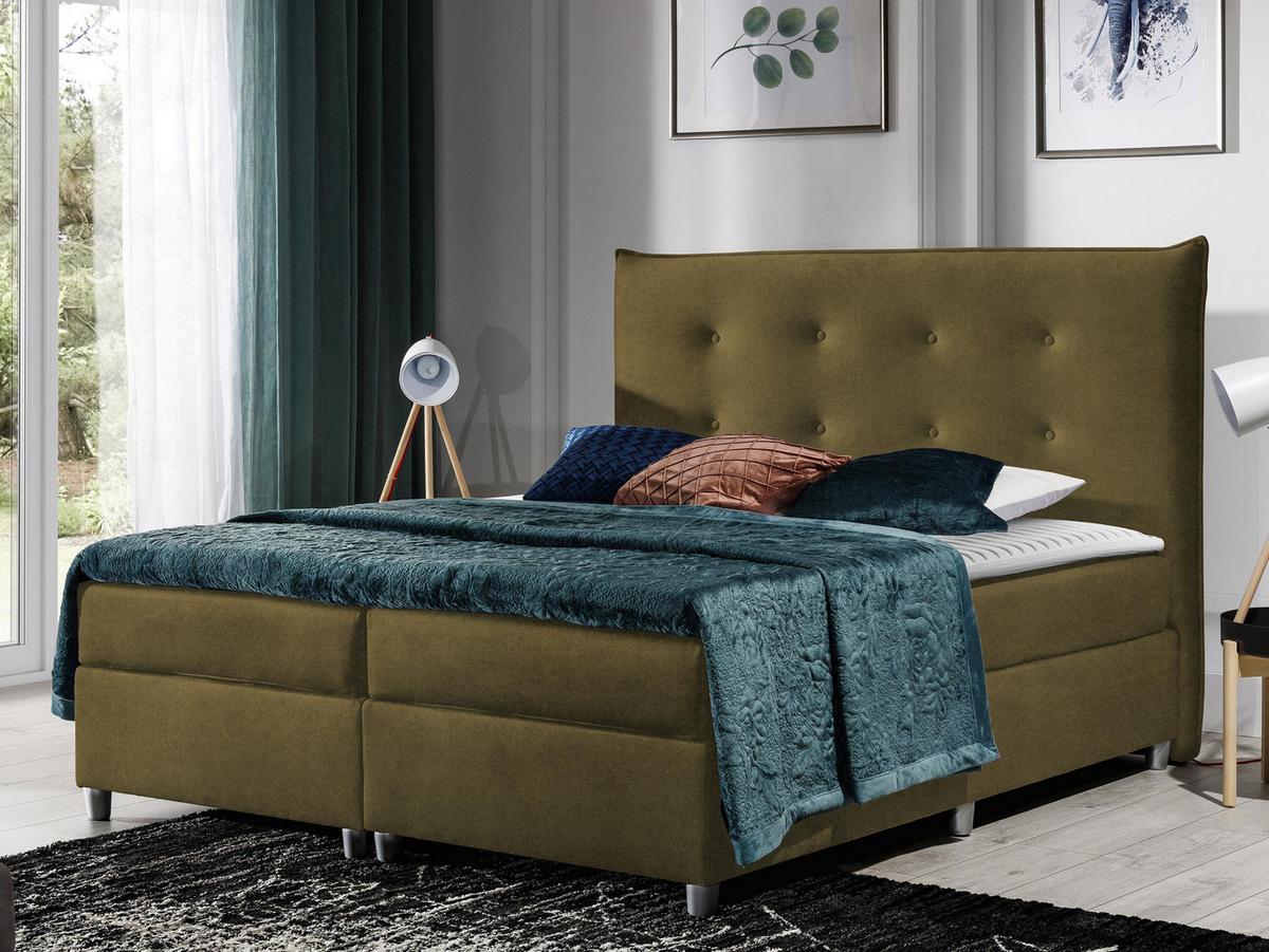 BOXBETT Prato - H3 - Grün, Holz (160/200cm) - MIRJAN24